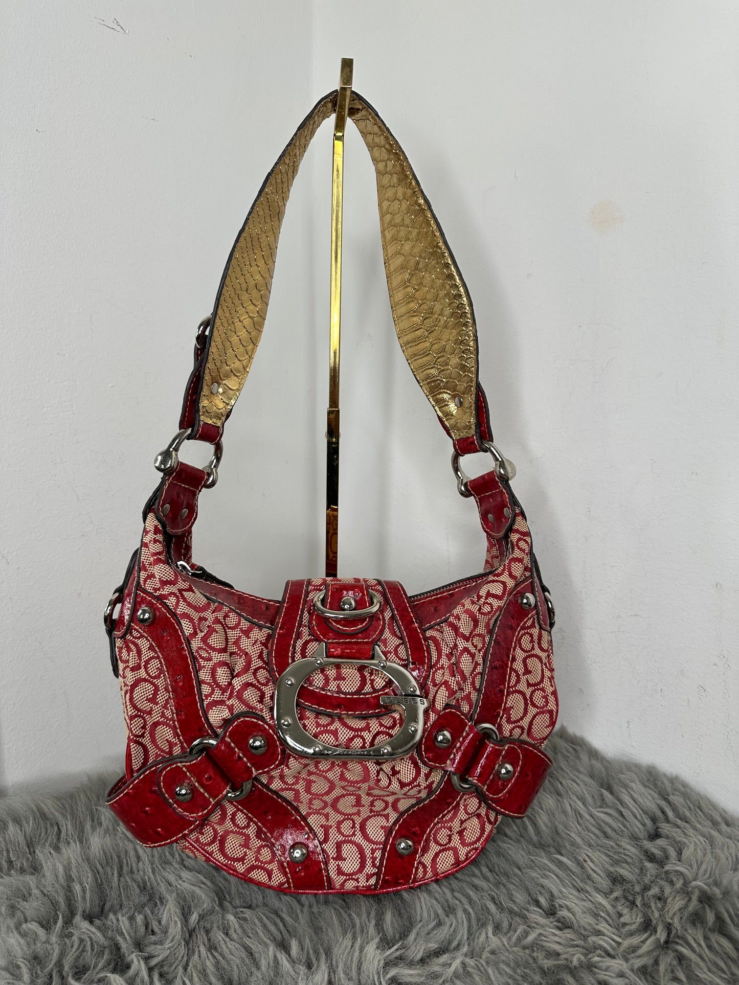 Guess vintage tasche rot sehr seltene Farbe