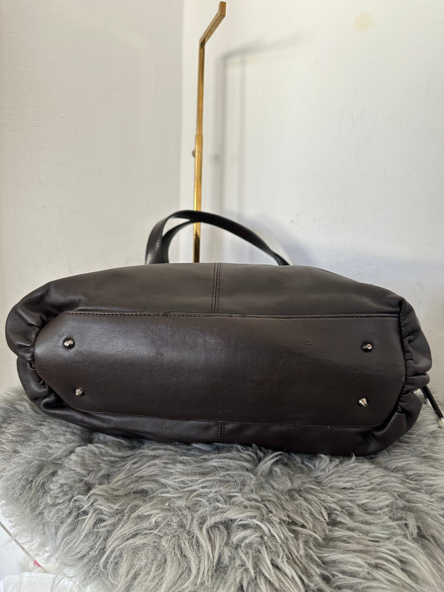 Thierry Mugler vintage tasche braun Leder