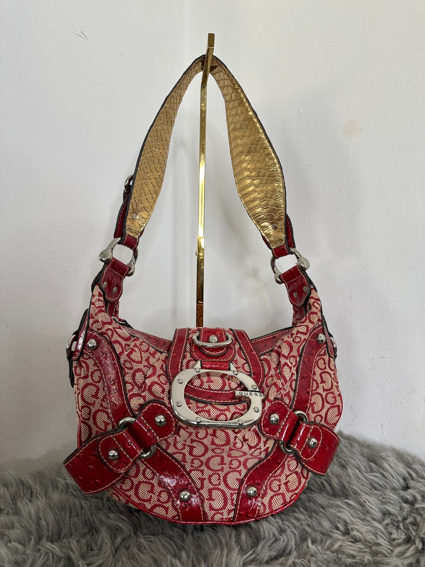 Guess vintage tasche rot sehr seltene Farbe