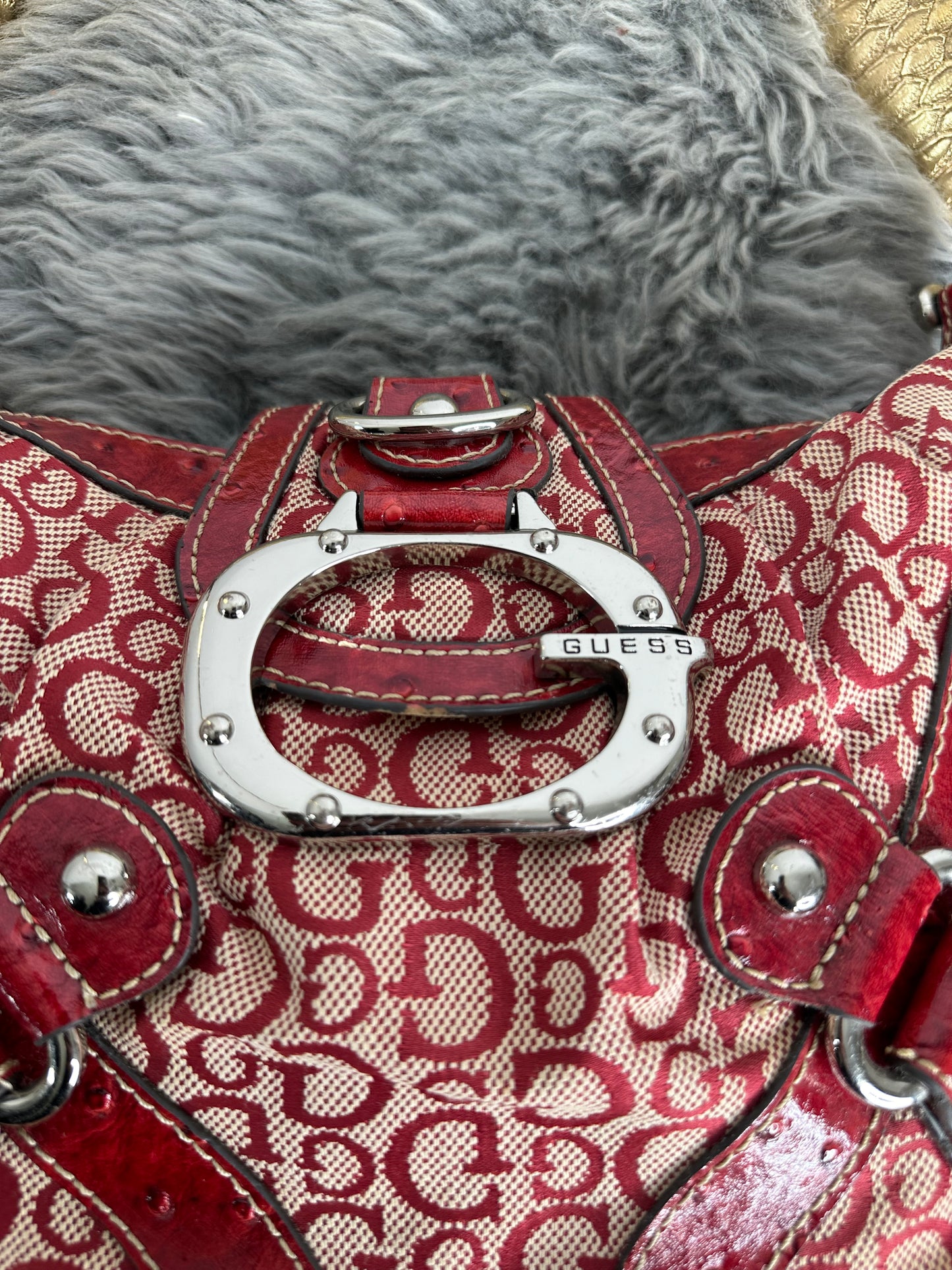 Guess vintage tasche rot sehr seltene Farbe