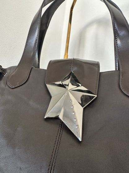 Thierry Mugler vintage tasche braun Leder