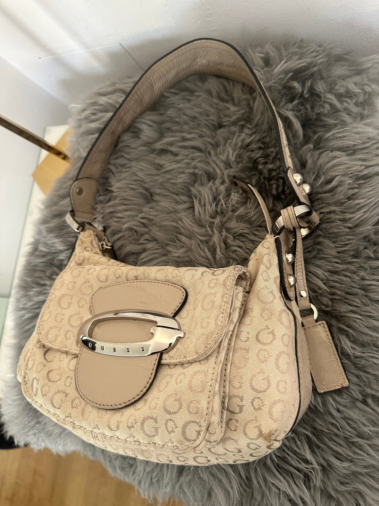 Guess vintage tasche beige y2k selten