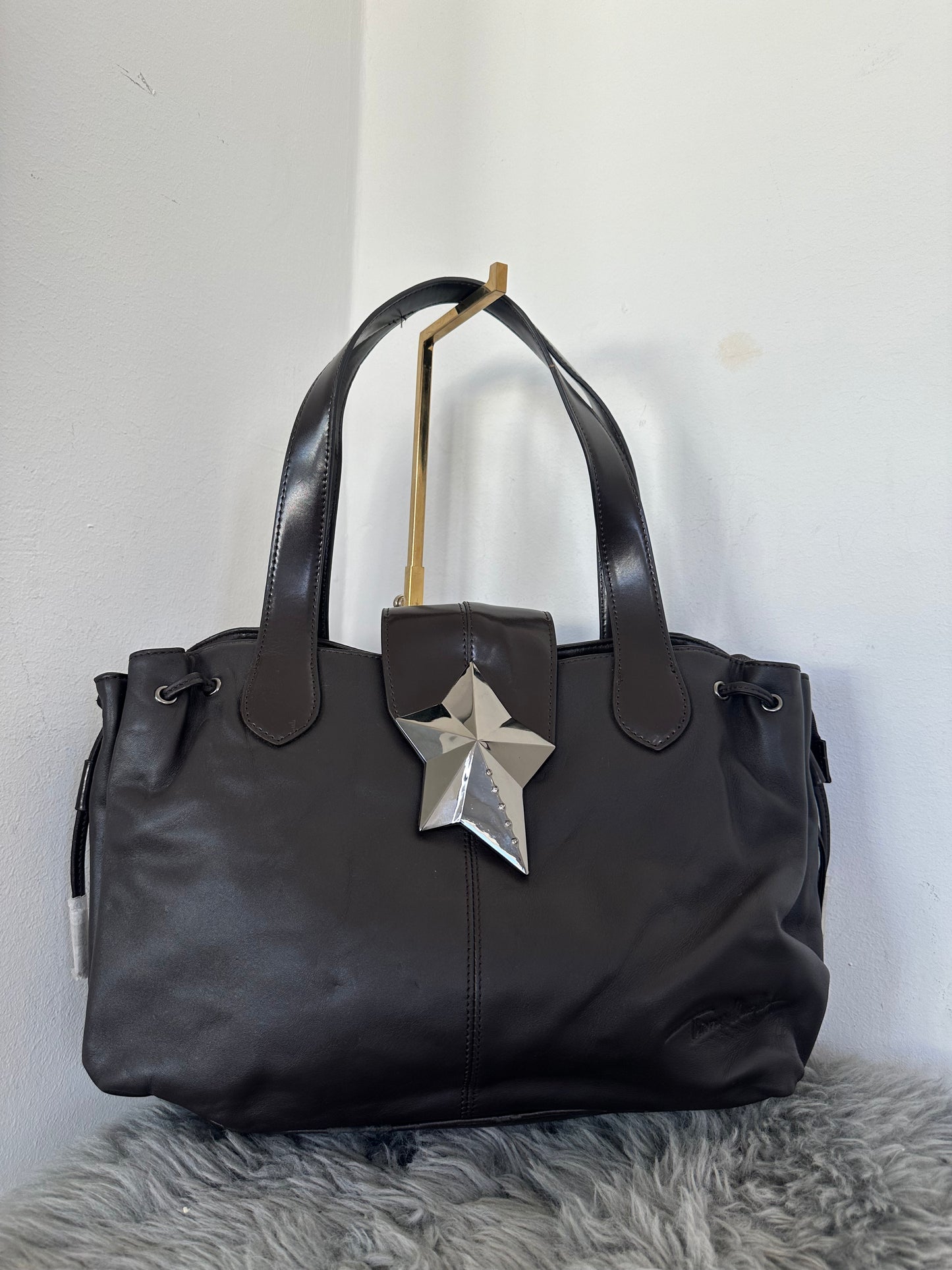 Thierry Mugler vintage tasche braun Leder