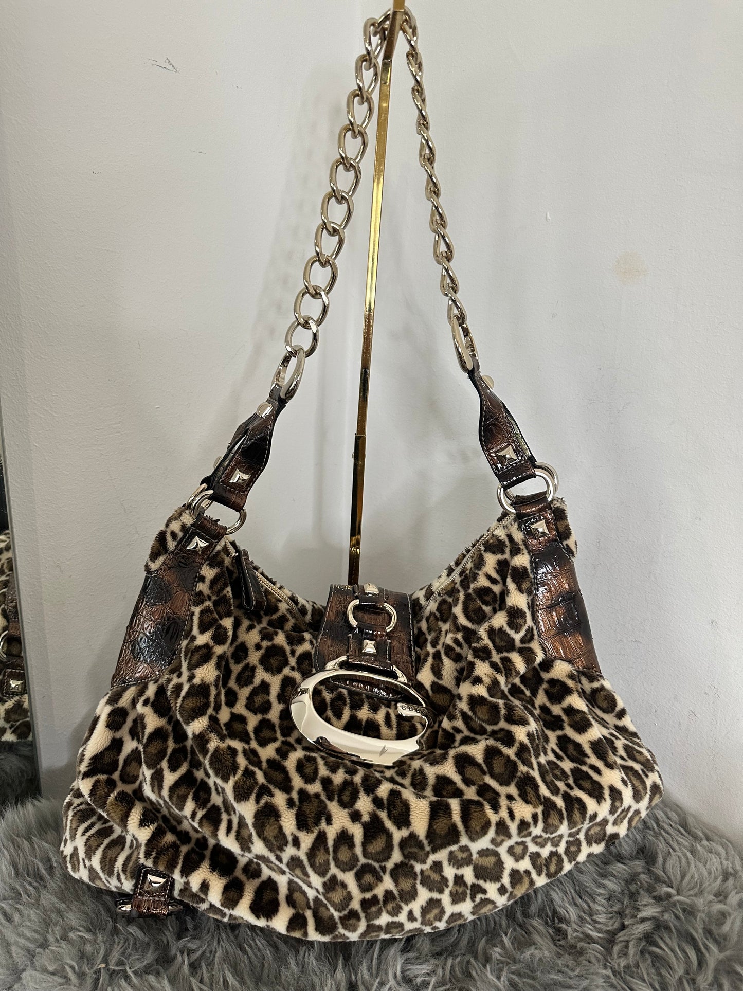 Guess vintage tasche leopard selten