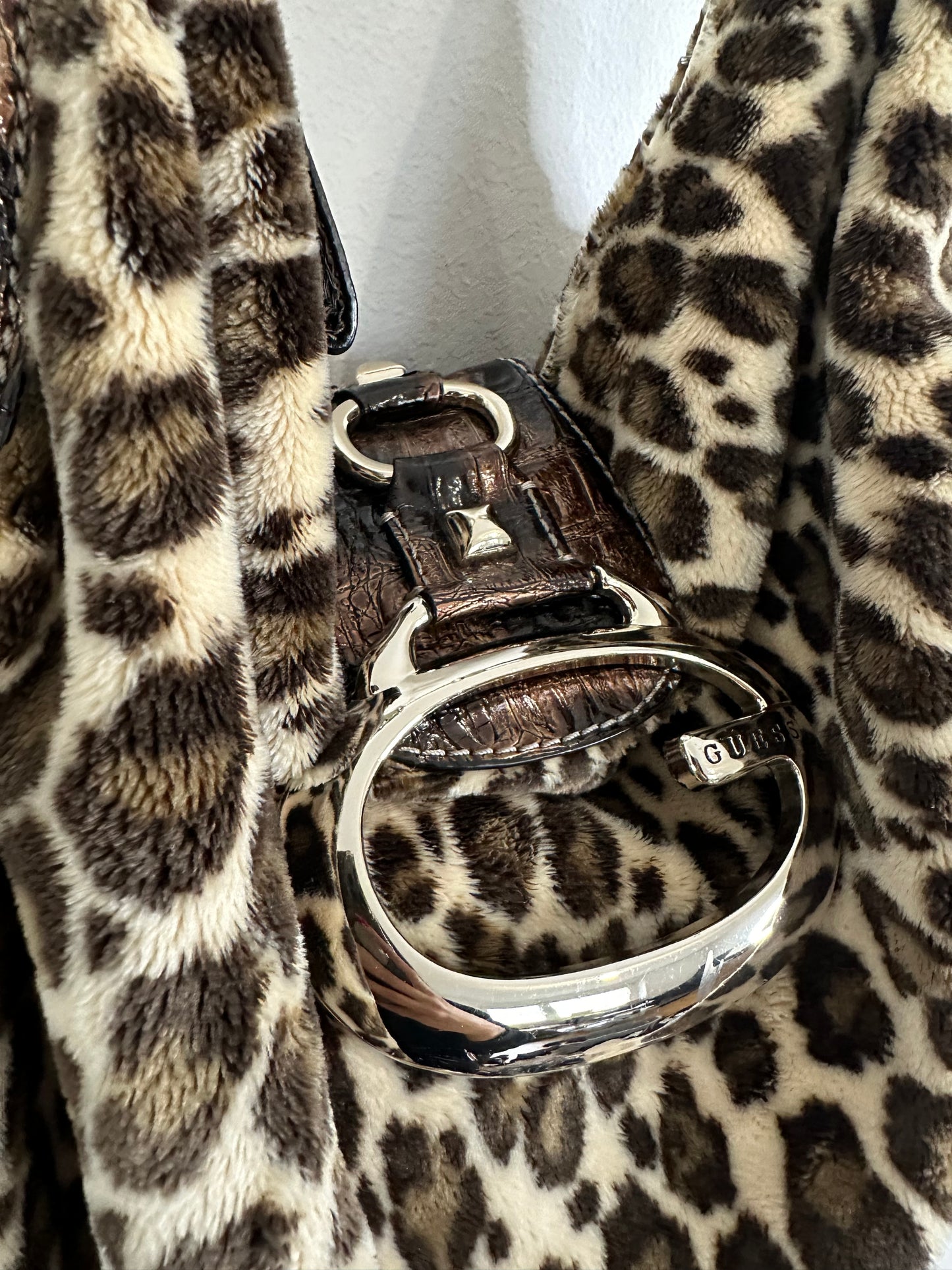 Guess vintage tasche leopard selten