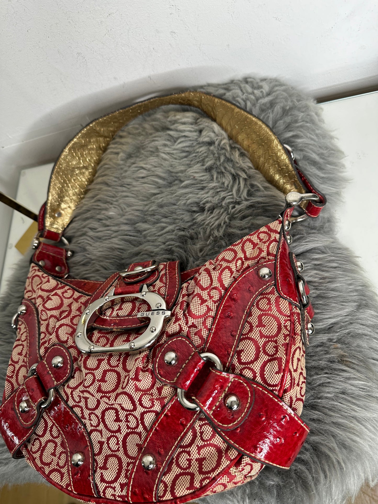 Guess vintage tasche rot sehr seltene Farbe