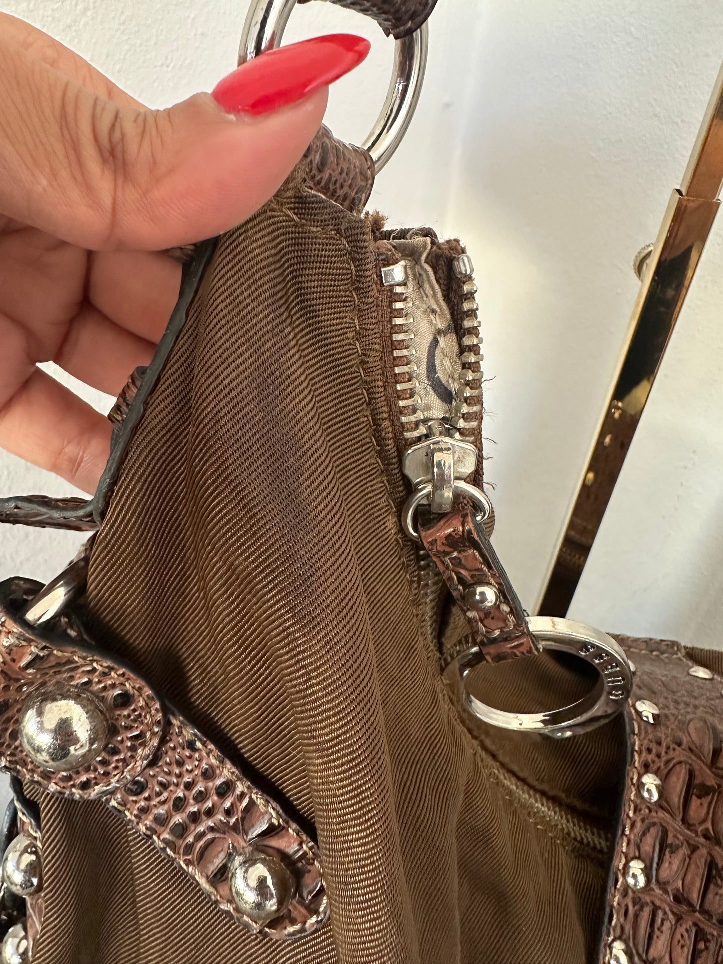 Guess vintage tasche braun y2k