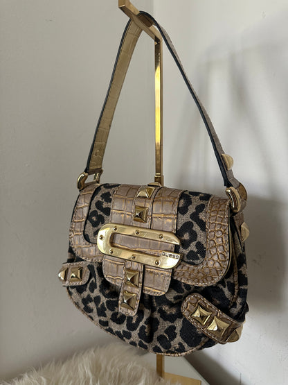 Guess Tasche Vintage Y2K Rare Leopard