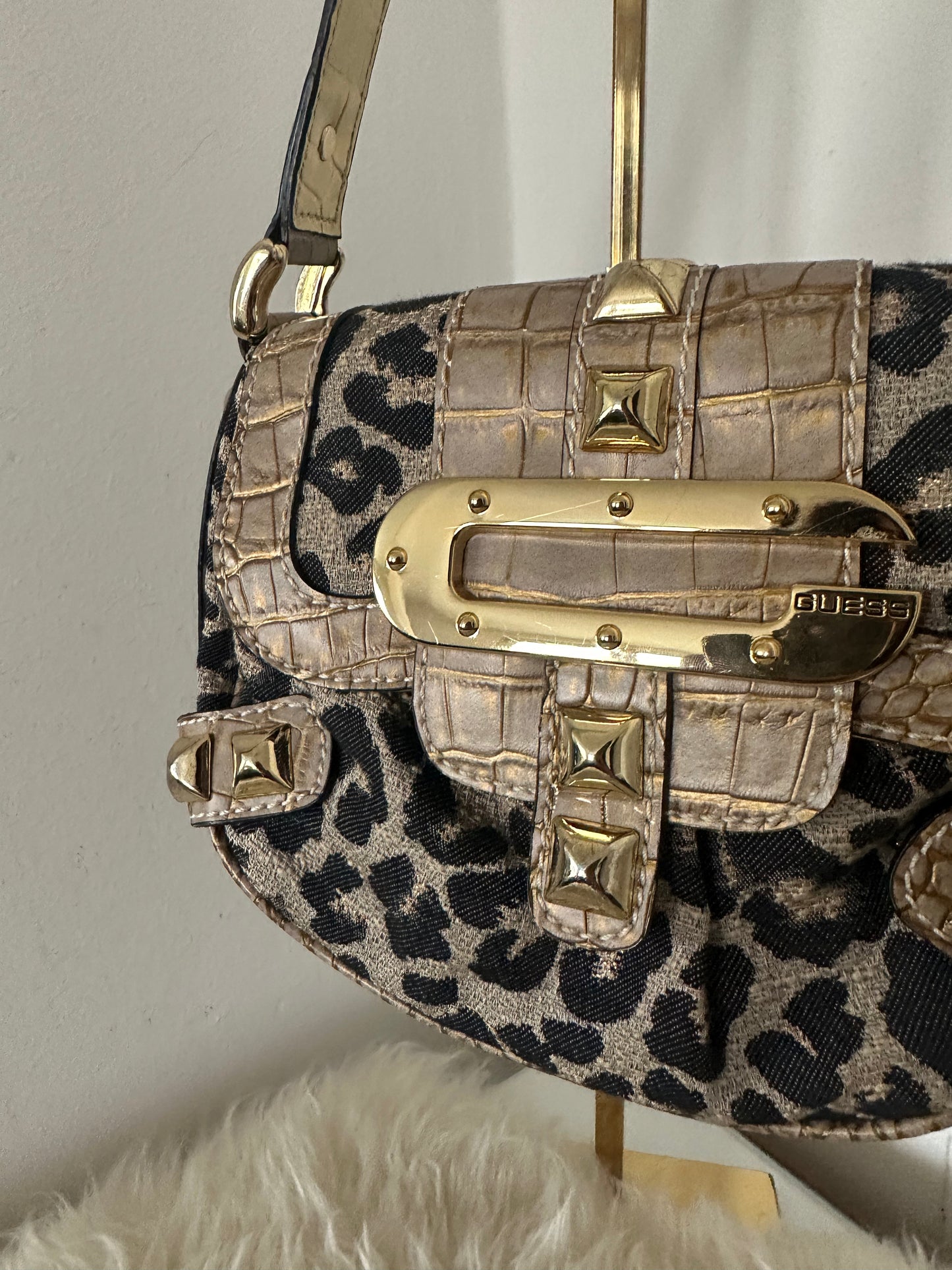 Guess Tasche Vintage Y2K Rare Leopard