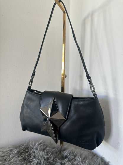 Thierry Mugler Vintage Tasche Leder Schwarz y2k