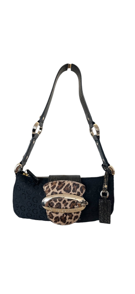 Guess Tasche Vintage Y2K Rare schwarz Leopard