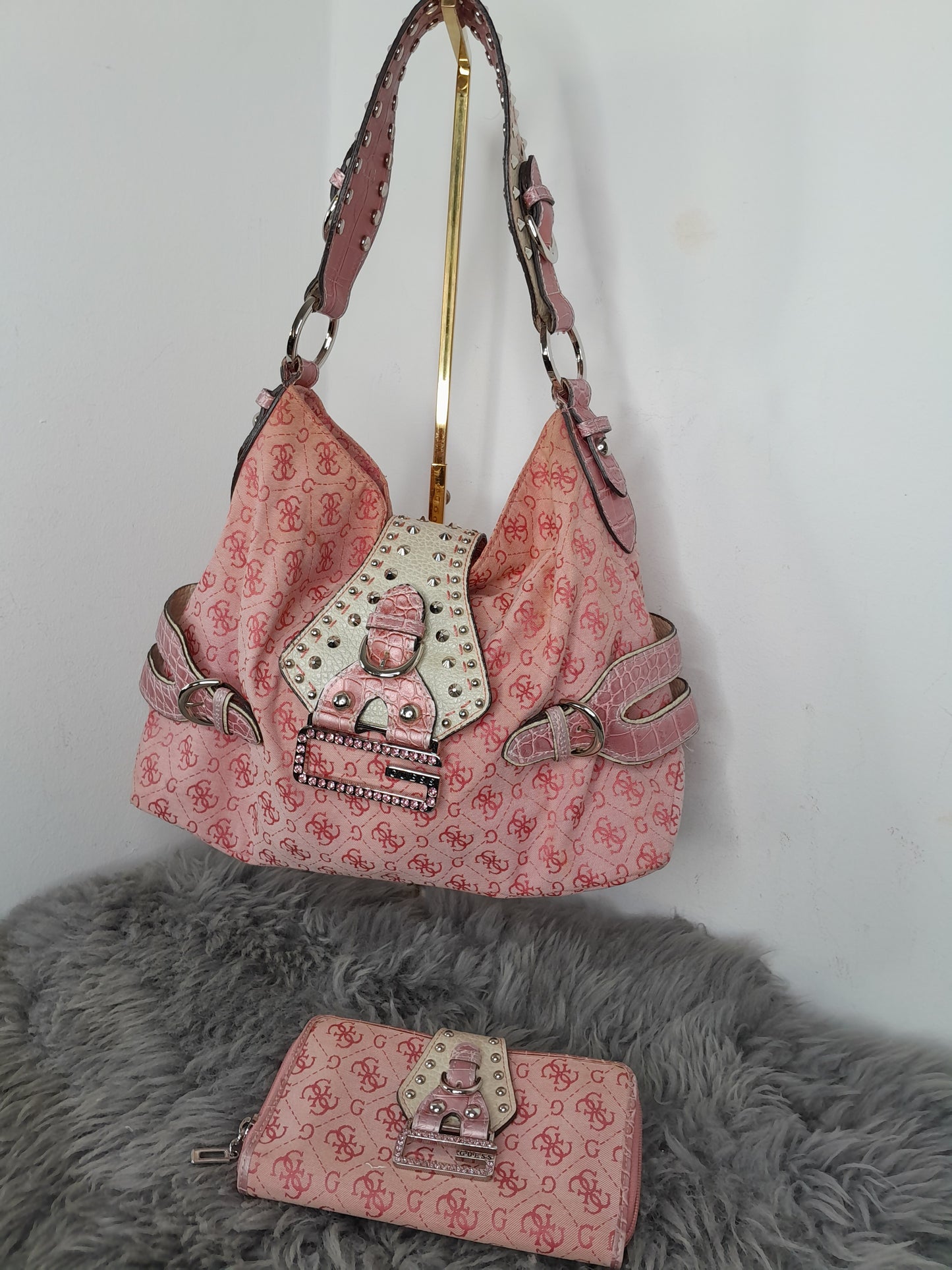 Guess vintage tasche Rosa MIT geldbörse