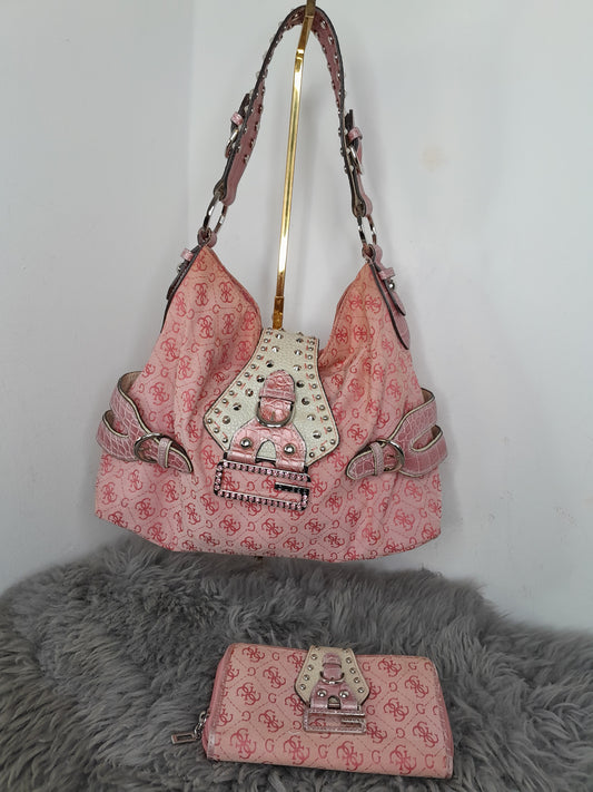 Guess vintage tasche Rosa MIT geldbörse