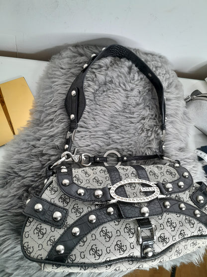 Guess vintage tasche grau schwarz